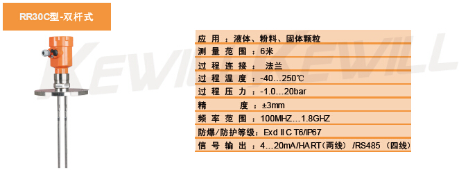 RR30導(dǎo)波雷達(dá)物位計